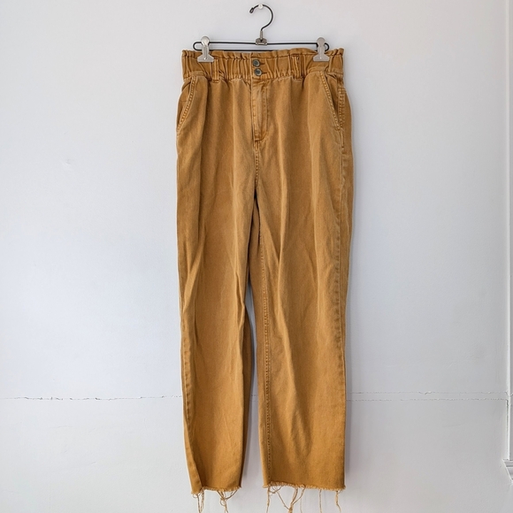 Vero Moda Women's Golden Ocre Pull-on Trousers ~ Size M - Picture 1 of 6
